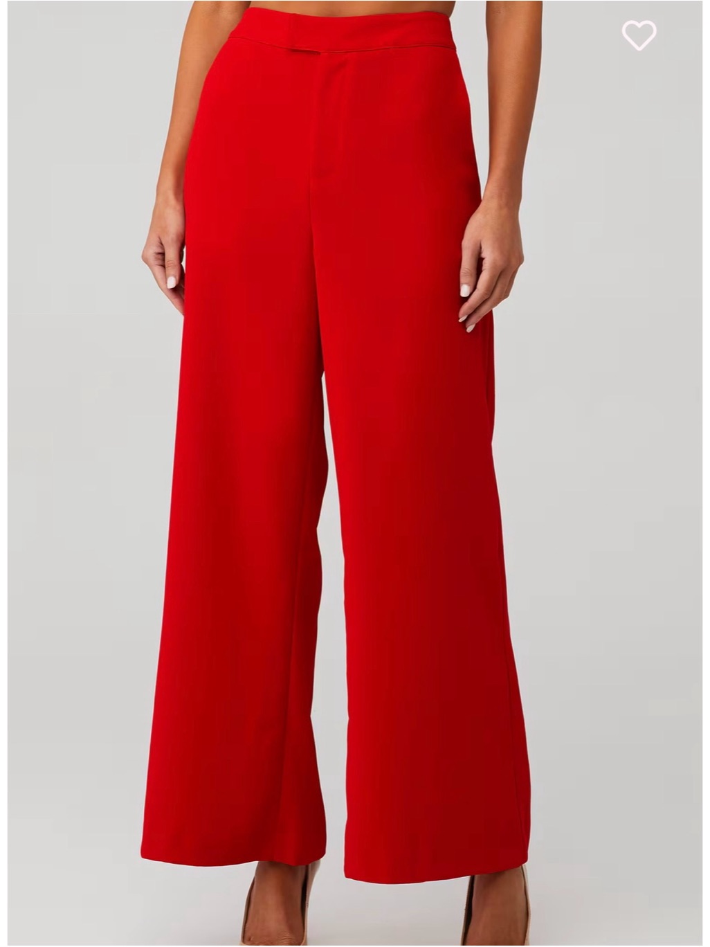 Karina Grimaldi Red Wide-Leg Trousers
